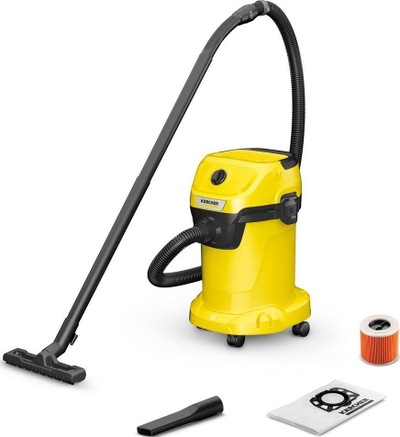 Fshesë me korrent Karcher WD 3 V 19/4/20, 1000W, 19L, e verdhë