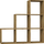 Raft librash Compartment RS-30, 6 ndarje, stil shkallë, oak artisan