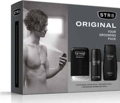 Set kujdesi për meshkuj STR8 Original, locion pas rrojes 100ml, deodorant 150ml, xhel dushi 250ml