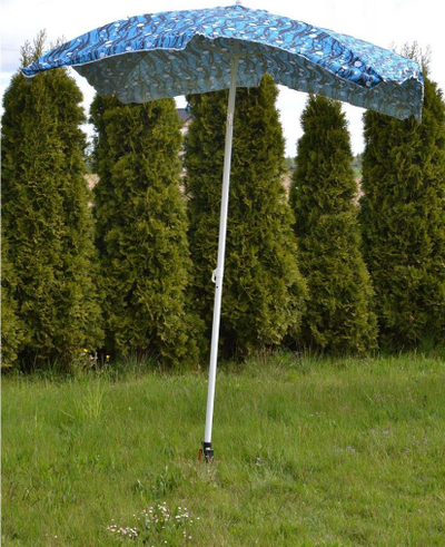 Çadër plazhi Saska Garden, 180cm, mbrojtje UV50, blu deti
