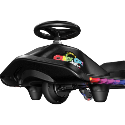 Go-kart elektrik Razor Crazy Cart Shift Lightshow, me litium, 8 mph, i zi