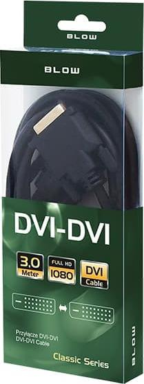 Kabllo video DVI-D në DVI-D, Single Link 18+1 pin, 3m, e zezë