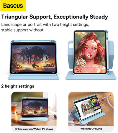 Këllëf magnetik Baseus Minimalist Series për Apple iPad 10.9", i zi
