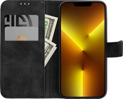 Këllëf libër Forcell TENDER për Samsung Galaxy A21s, lëkurë eko, me magnet, i zi
