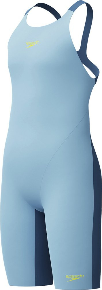 Kостим за пливање за девојчиња Speedo Fastskin Endurance Plus Max Openback Kneeskin, отпорен на хлор, брзо сушење, сина