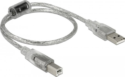 Kabllo USB DeLOCK 82668, USB 2.0 A në B, 0.5 m, gri transparente