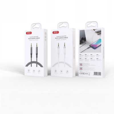 Kabllo audio XO NB-R279C, jack 3.5mm në jack 3.5mm, 1m, i zi