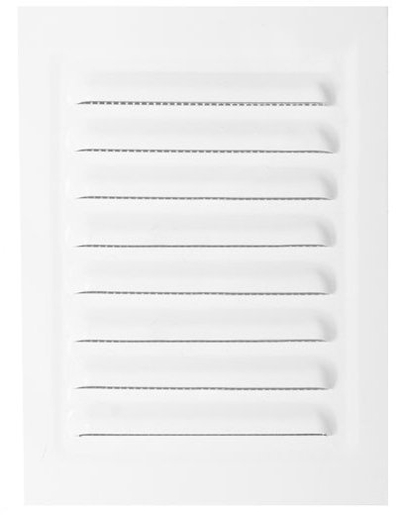 Grilë ventilimi Awenta 100x140 mm, metal, e bardhë