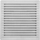Grill ventilimi Plastiflex 170x170 mm, diametër 120 mm, me rrjetë insektesh, gri