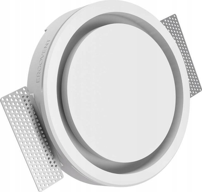 Anemostat gipsi Ergovent Stylish, 125mm, montim në tavan ose mur, i bardhë