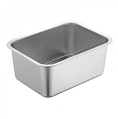 Enë drejtkëndore inox Rosberg R51222K3610, 36x27x10cm, çelik inoks, argjendtë