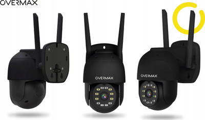 Kamerë sigurie jashtë Overmax, IP WiFi, 5MP me 4x Zoom, e zezë