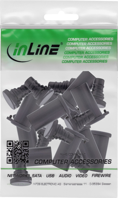 Kapak mbrojtës pluhuri për lidhës solar InLine, set 10 copë, i zi
