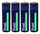 Bateri rikarikuese Trust AA, 1700mAh, USB C, set 4 copë, blu
