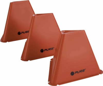 Kona stërvitore Pure2Improve, set 6 copë, trekëndore, të kuqe