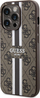 Mbulesë telefoni Guess 4G Printed Stripes MagSafe, për iPhone 15 Pro 6.1", kafe