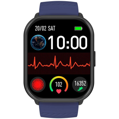 Orë e mençme Gravity GT43 5, 2.01", Bluetooth, blu me të zezë