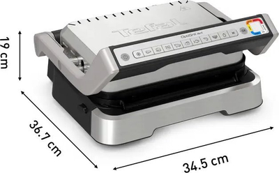 Grill elektrik Tefal OptiGrill GC774D30, 2000W, 4 në 1, ngjyrë argjendi