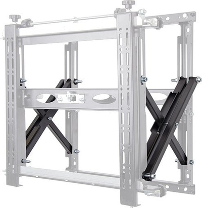 Ѕиден држач B-Tech Universal Heavy Duty Pop-Out, VESA 600x400, микро-подесување, црн