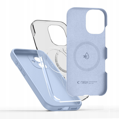 Kapak telefoni Tech-Protect Silicone MagSafe, për iPhone 17, Mist Blue
