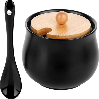 Сад за шеќер Vilde Sugar Bowl Ceramic Black, керамика, 250 ml, црн