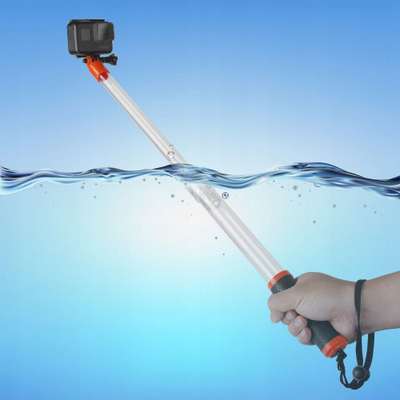 Selfie stick Telesin Monopod Grip, 36–62 cm, transparent, portokalli me të zezë