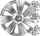 Kapakë rrote Versaco Energy, set 14", 4 copë, argjendtë