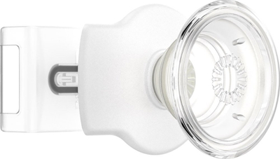 Mbajtëse telefoni Popsockets PopGrip Slide Stretch Clear on White, rrëshqitëse, e tejdukshme, e bardhë