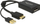 Përshtatës DeLock HDMI - DisplayPort + USB A 62667, i zi