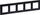 Kornizë pesëfishe Legrand Niloe Step, 86x370mm, çelik i brushuar