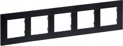 Kornizë pesëfishe Legrand Niloe Step, 86x370mm, çelik i brushuar