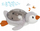Dritë nate lodër Cloud B Tranquil Penguin, e rikarikueshme, me projeksion, gri