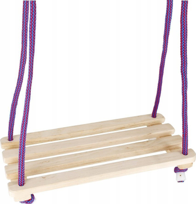 Дрвена лулка Malimas Wooden Board Swing MIX, за деца, за двор, многуобојна