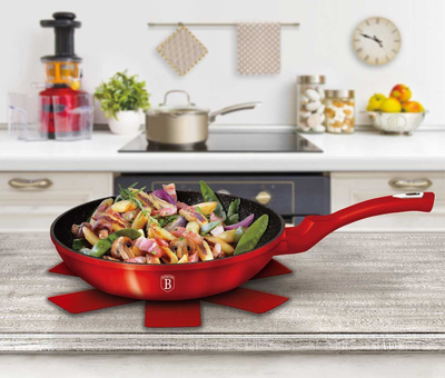 Set tenxheresh dhe tiganësh Berlinger Haus BH-6141, TURBO INDUCTION, seri Burgundy, e kuqe