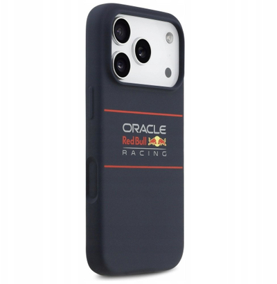 Kullofçë MagSafe Red Bull për iPhone 17 Pro, silikon, logó horizontale, blu navy