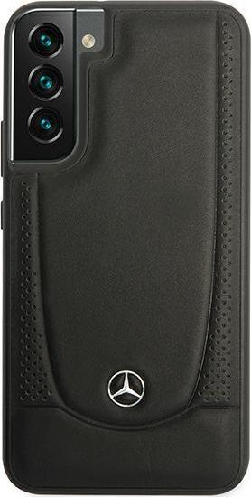 Mbulesë telefoni Mercedes Leather Urban Line për Samsung Galaxy S22+, lëkurë, e zezë
