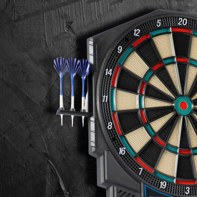 Tabllo elektronike dart Enero Dart Electronic Pro, 45 cm, 4 numërues, e zezë