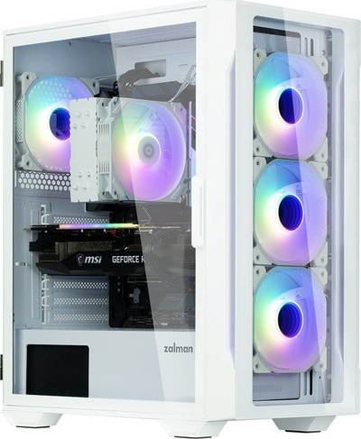 Kasë Zalman i3 Neo TG, e bardhë, Midi Tower