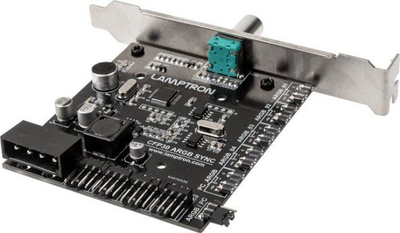 Kontrollues për ventilatorë Lamptron CFP30, 4x 4 pin, ARGB Sync, i argjendtë