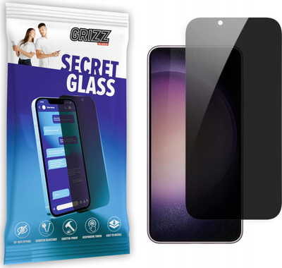 Mbrojtës ekrani GrizzGlass Matte SecretGlass Samsung Galaxy S23, xham qeramik, efekt privatësie, transparent