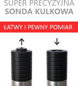 Matës boje Blue Technology P-13-S-FE, trashësi veshjeje 0-5000µm, 2x AAA, i kuq