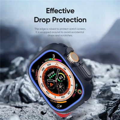Mbulesë ore DUX DUCIS BAMO për Apple Watch Ultra 49mm, PC me silikon, mbron nga goditjet, blu e errët