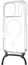 Futrollë telefoni FIXED MagPure Neck Case për iPhone 17 Pro, me litar, transparente e zezë