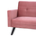 Divan këndor krevate Velvet HM3151.02, 211x158 cm, me tabure, rozë dusty