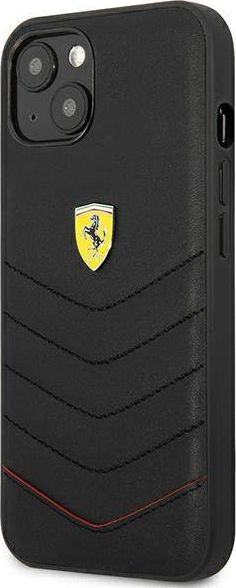 Kuti telefoni Ferrari Off Track Quilted për iPhone 13 Mini, lëkurë, e zezë