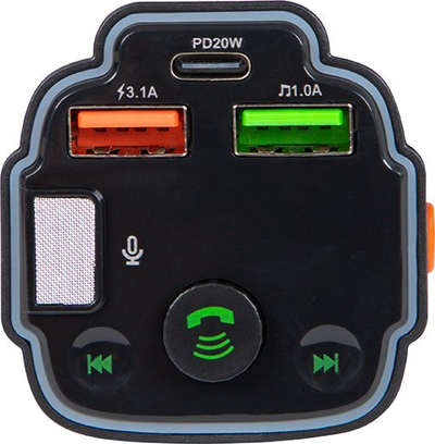 FM предавател Blow 74-176, Bluetooth 5.0, PD 20W RGB, црн