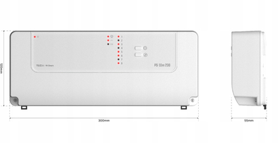 Kontroller valvulash Sinum PS-10M 230 Tech, për ngrohje në dysheme, montim në shinë DIN, i bardhë