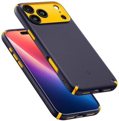 Kapotë mbrojtëse Spigen Nano Pop Hybrid MagSafe për iPhone 17 Pro Max, hibrid antishok, kompatibile MagSafe, vjollcë verdhë