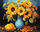 Set pikturimi Ideyka Sunflower Harmony, Paint by Numbers, kanavacë 40x50 cm, shumëngjyrësh
