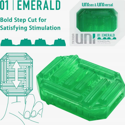 Lodër intime unisex Tenga Uni Emerald, njëpërdorimshe, material i butë, jeshile